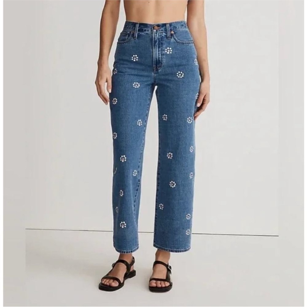 NWT Madewell The Perfect Vintage Crop Wide Leg Jean Daisy 31